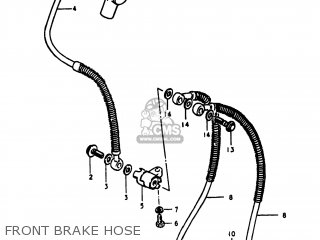 FRONT BRAKE HOSE - GS1100E 1980 (T) USA (E03)