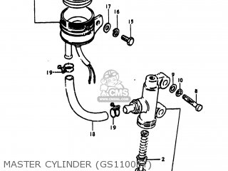 MASTER CYLINDER (GS1100ET) - GS1100E 1980 (T) USA (E03)
