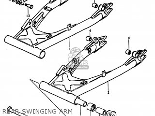 REAR SWINGING ARM - GS1100E 1980 (T) USA (E03)