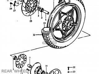 REAR WHEEL - GS1100E 1980 (T) USA (E03)