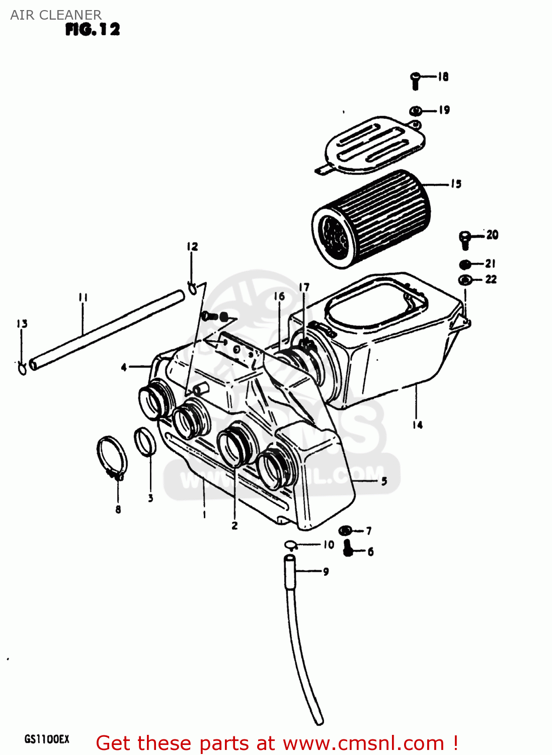AIR CLEANER GS1100E 1981 (X) USA (E03)