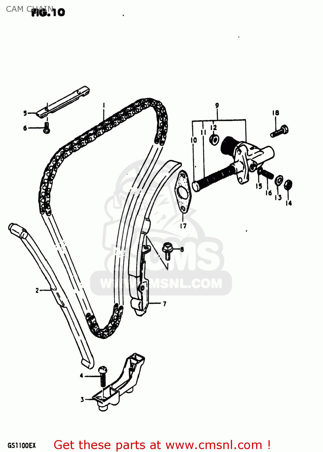 CAM CHAIN GS1100E 1981 (X) USA (E03)