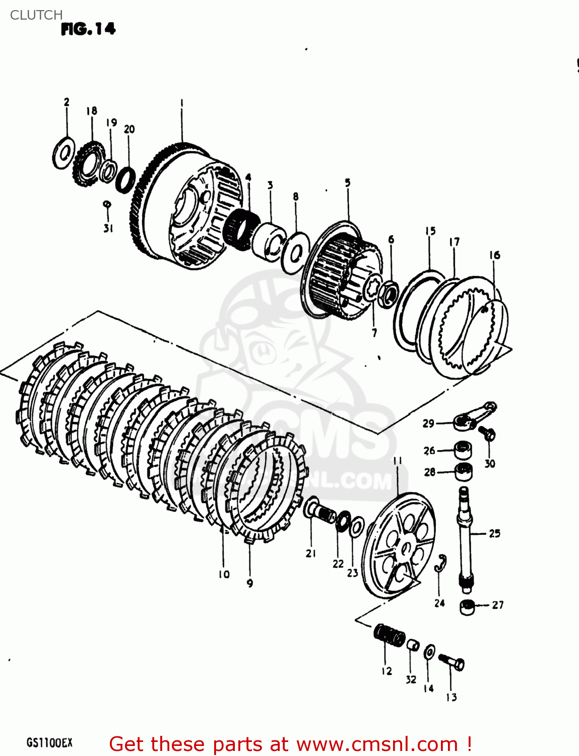 CLUTCH GS1100E 1981 (X) USA (E03)