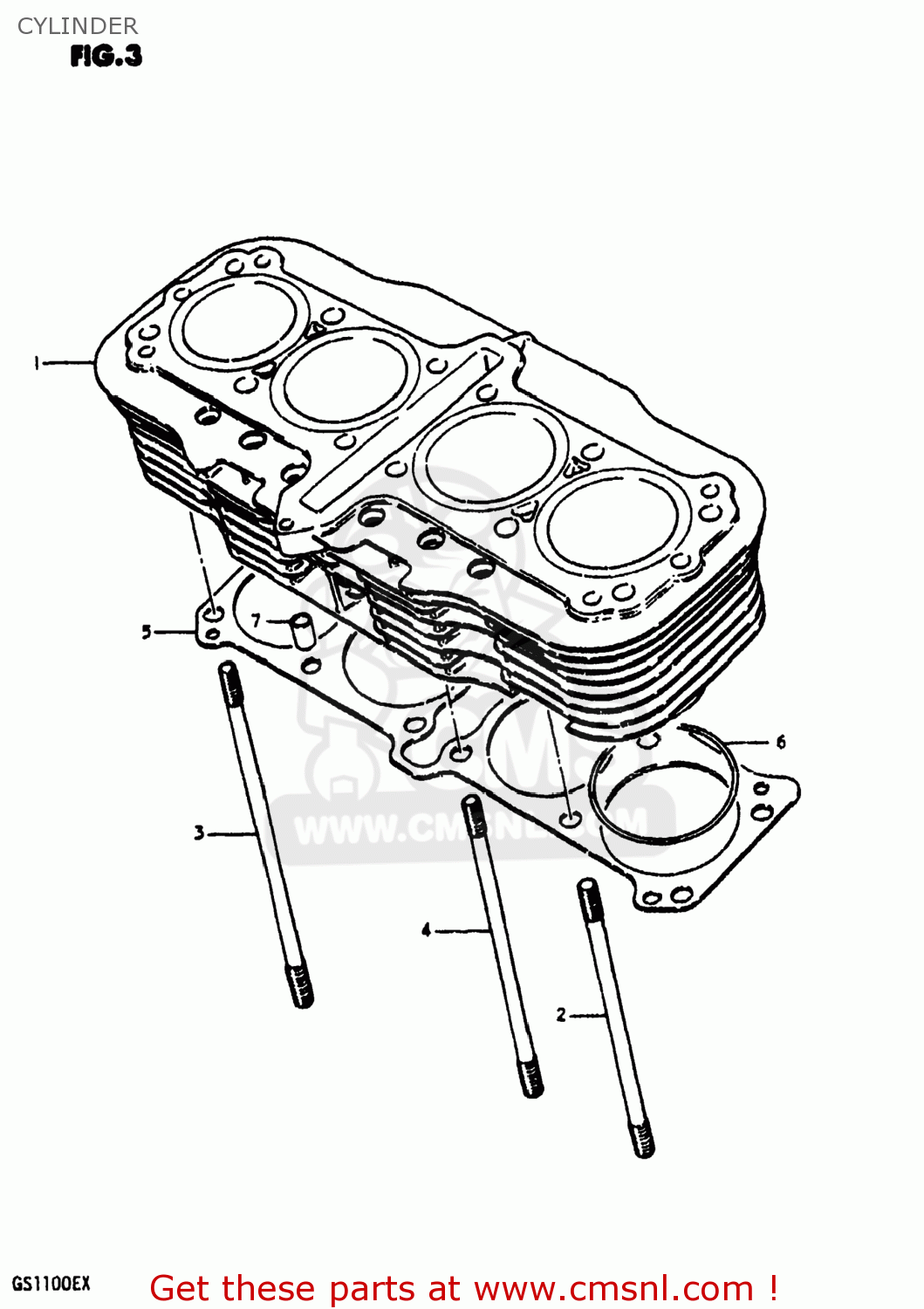 CYLINDER GS1100E 1981 (X) USA (E03)