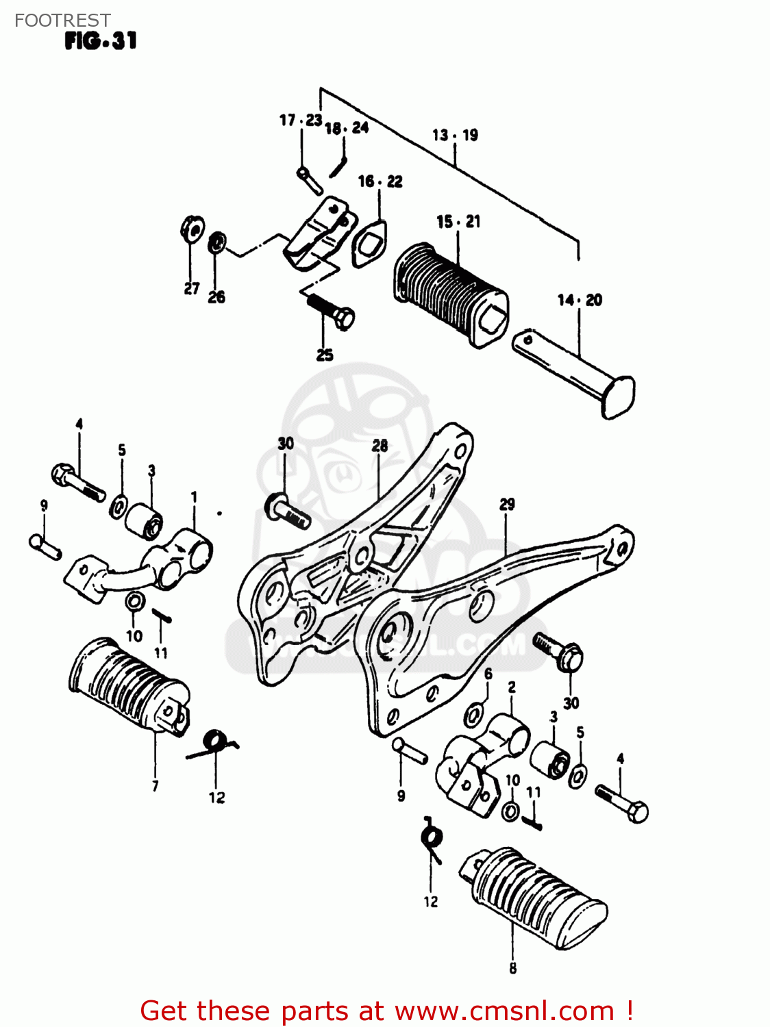 FOOTREST GS1100E 1981 (X) USA (E03)