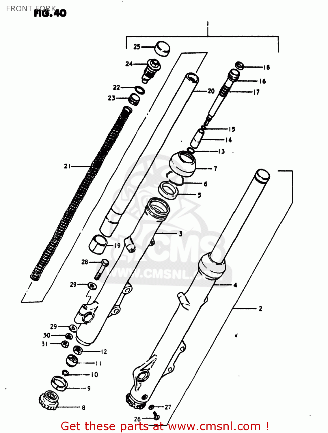 FRONT FORK GS1100E 1981 (X) USA (E03)