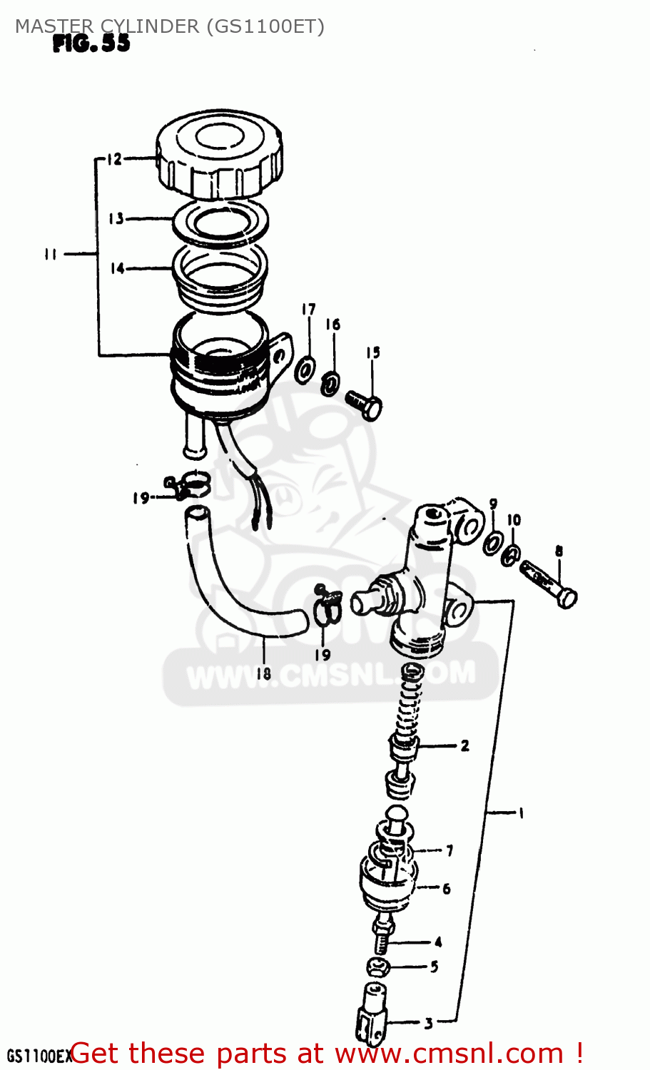 MASTER CYLINDER (GS1100ET) GS1100E 1981 (X) USA (E03)