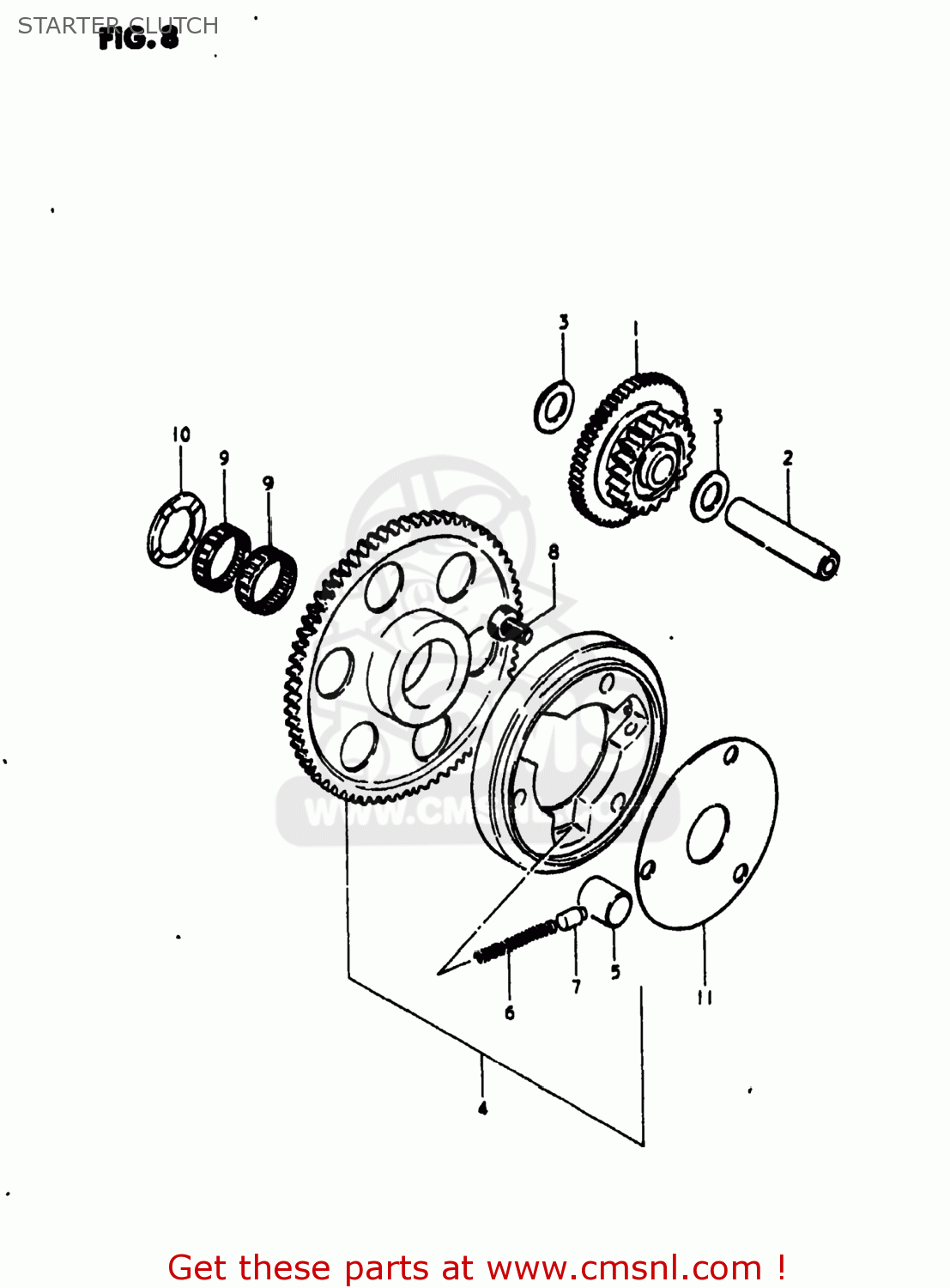 STARTER CLUTCH GS1100E 1981 (X) USA (E03)