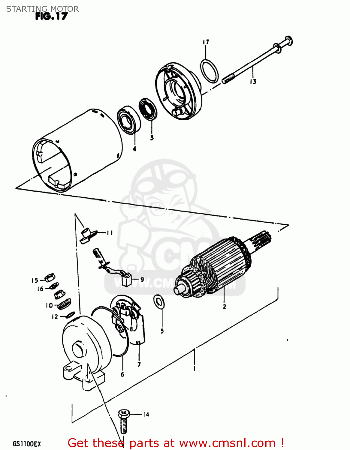 STARTING MOTOR GS1100E 1981 (X) USA (E03)