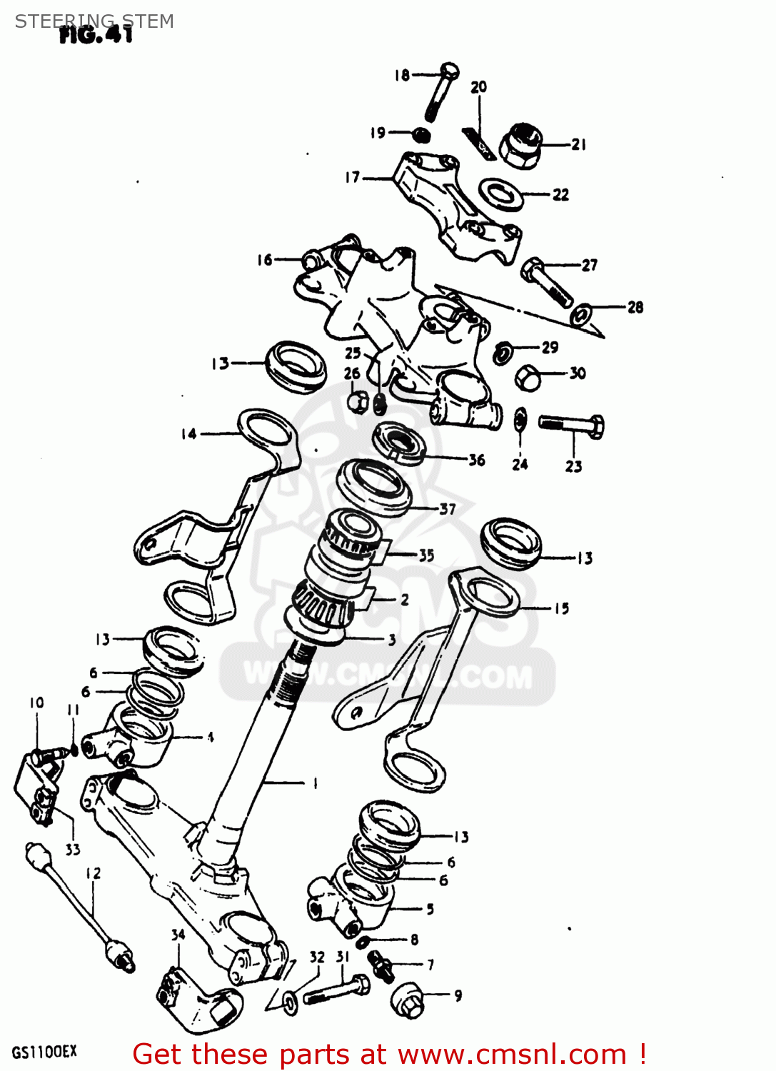 STEERING STEM GS1100E 1981 (X) USA (E03)
