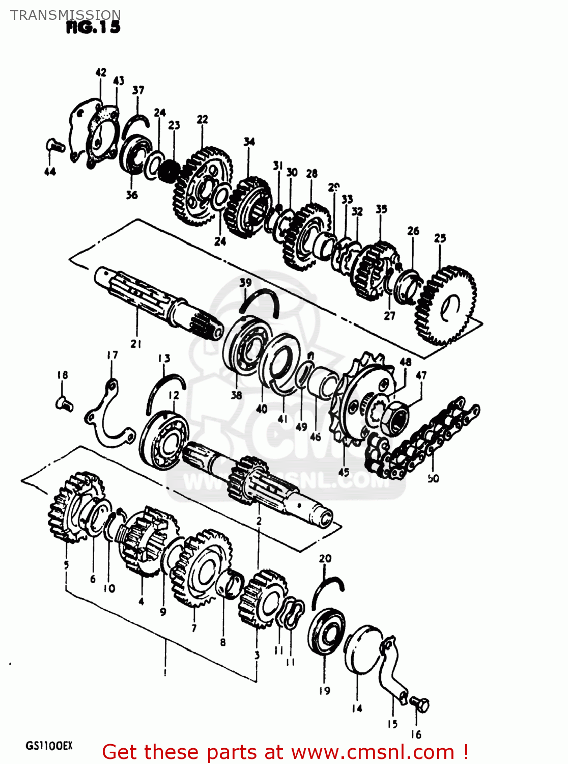 TRANSMISSION GS1100E 1981 (X) USA (E03)