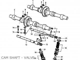 CAM SHAFT - VALVE - GS1100E 1981 (X) USA (E03)