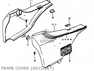 FRAME COVER (GS1100ET) - GS1100E 1981 (X) USA (E03)