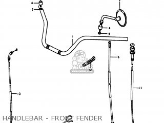 HANDLEBAR - FRONT FENDER - GS1100E 1981 (X) USA (E03)