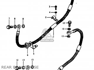REAR BRAKE HOSE - GS1100E 1981 (X) USA (E03)