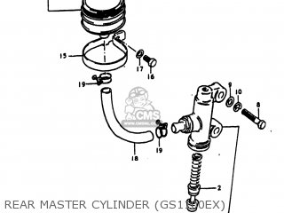 REAR MASTER CYLINDER (GS1100EX) - GS1100E 1981 (X) USA (E03)