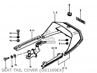 SEAT TAIL COVER (GS1100EX) - GS1100E 1981 (X) USA (E03)