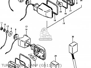 TURN SIGNAL LAMP (GS1100ET) - GS1100E 1981 (X) USA (E03)