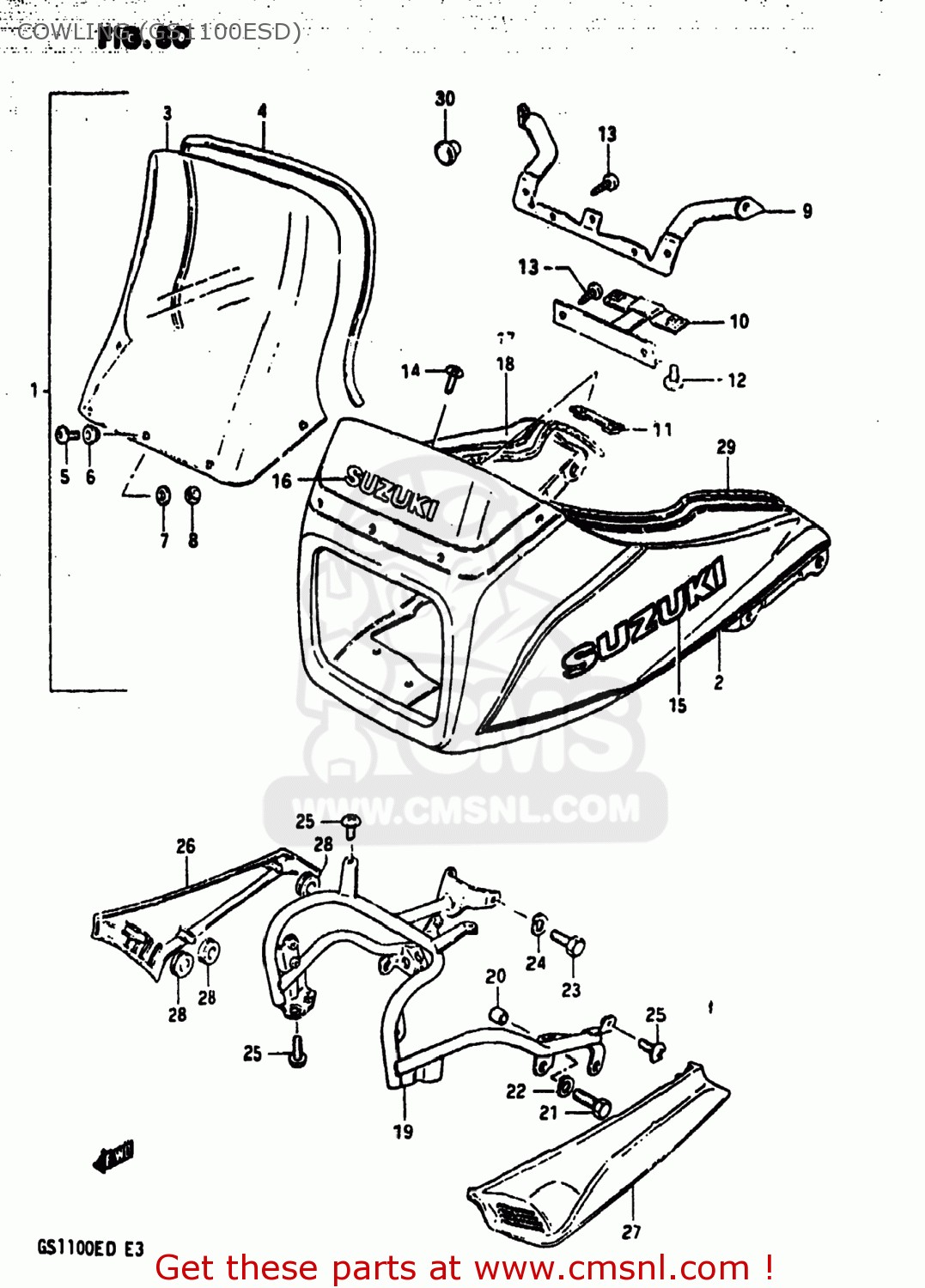 COWLING (GS1100ESD) GS1100E 1982 (Z) USA (E03)