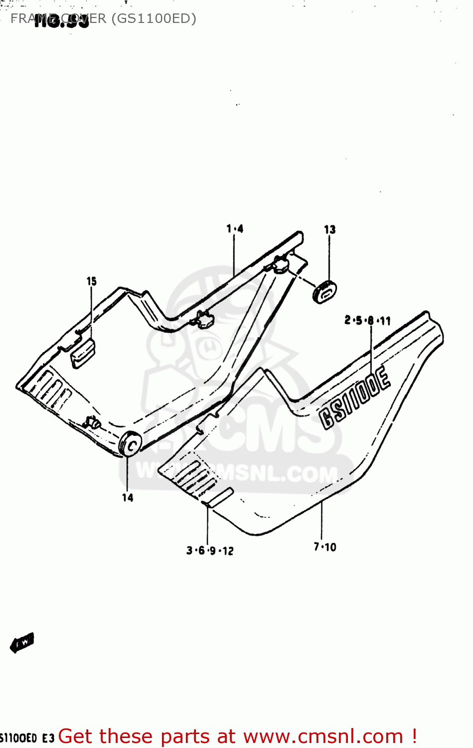 FRAME COVER (GS1100ED) GS1100E 1982 (Z) USA (E03)