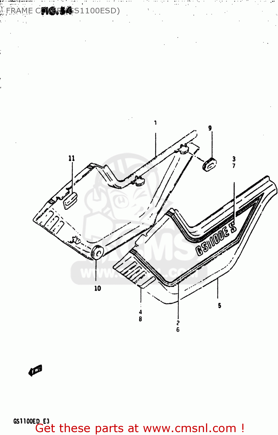FRAME COVER (GS1100ESD) GS1100E 1982 (Z) USA (E03)
