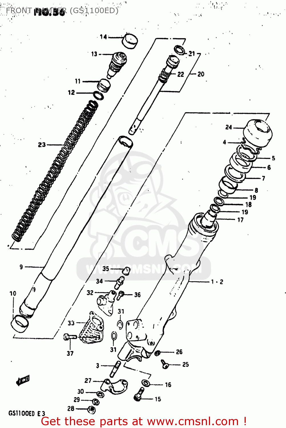 FRONT DAMPER (GS1100ED) GS1100E 1982 (Z) USA (E03)