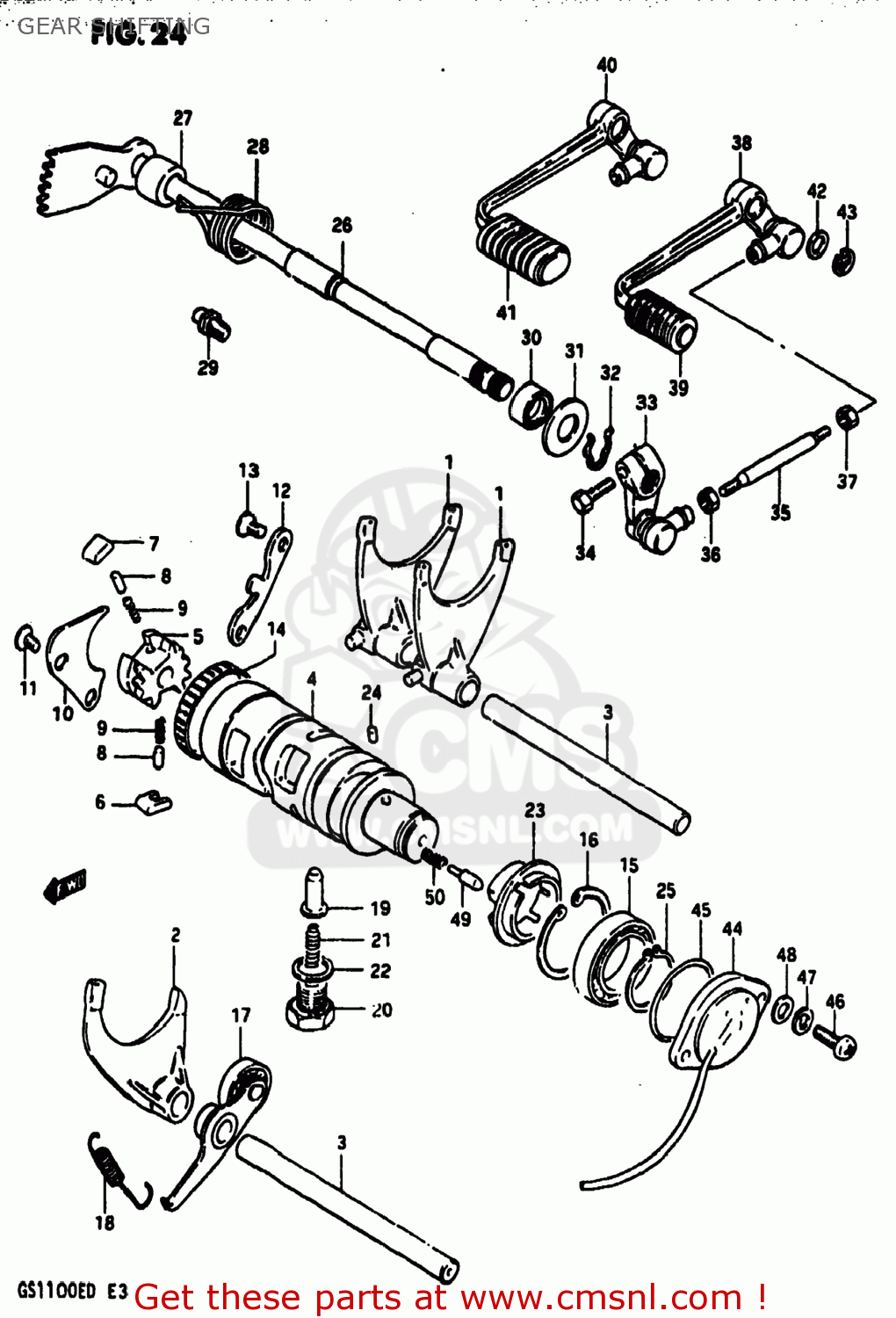 GEAR SHIFTING GS1100E 1982 (Z) USA (E03)
