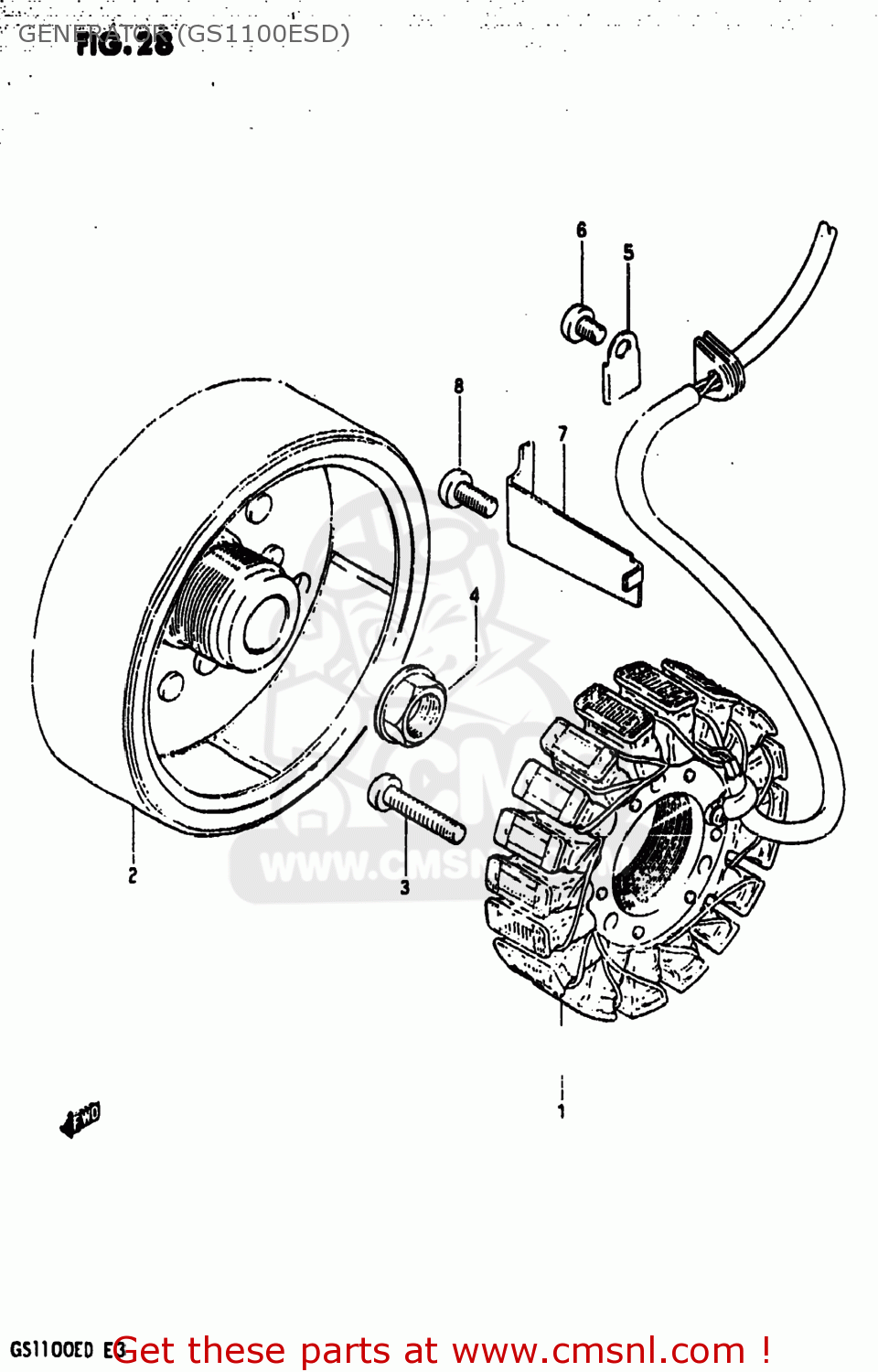 GENERATOR (GS1100ESD) GS1100E 1982 (Z) USA (E03)
