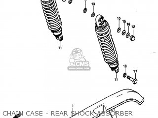 CHAIN CASE - REAR SHOCK ABSORBER - GS1100E 1982 (Z) USA (E03)