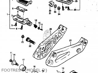 FOOTREST (MODEL D) - GS1100E 1982 (Z) USA (E03)