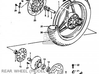 REAR WHEEL (MODEL D) - GS1100E 1982 (Z) USA (E03)