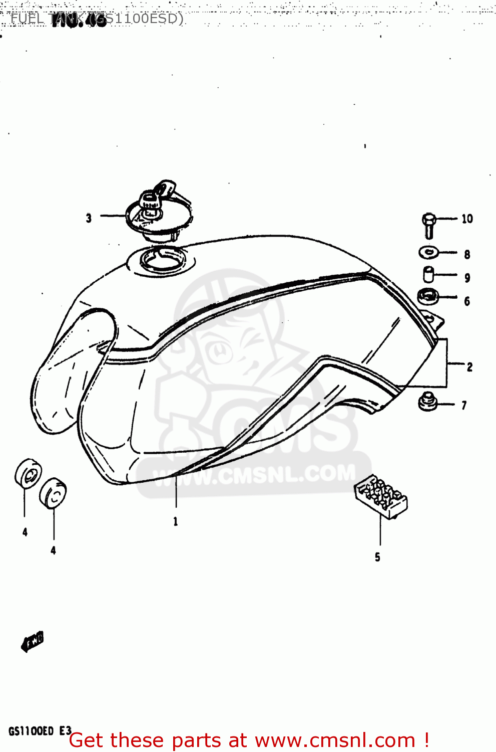 FUEL TANK (GS1100ESD) GS1100E 1983 (D) USA (E03)