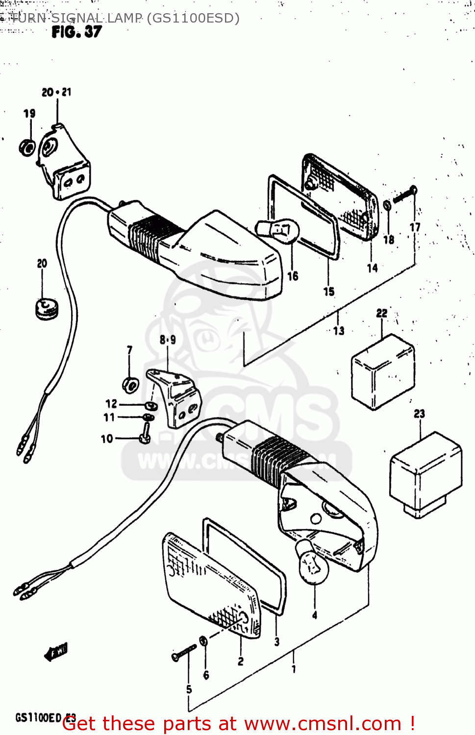 TURN SIGNAL LAMP (GS1100ESD) GS1100E 1983 (D) USA (E03)
