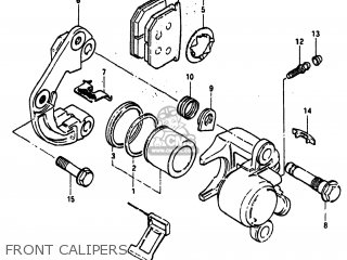 FRONT CALIPERS - GS1100E 1983 (D) USA (E03)