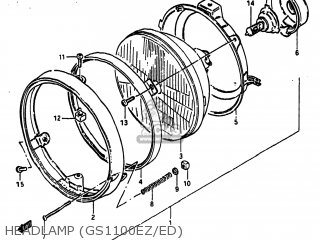 HEADLAMP (GS1100EZ/ED) - GS1100E 1983 (D) USA (E03)