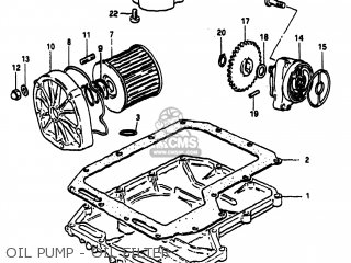 OIL PUMP - OIL FILTER - GS1100E 1983 (D) USA (E03)