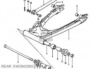 REAR SWINGING ARM - GS1100E 1983 (D) USA (E03)
