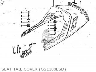 SEAT TAIL COVER (GS1100ESD) - GS1100E 1983 (D) USA (E03)