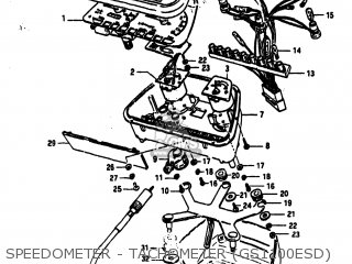 SPEEDOMETER - TACHOMETER (GS1100ESD) - GS1100E 1983 (D) USA (E03)