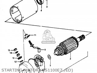 STARTING MOTOR (GS1100E7./ED) - GS1100E 1983 (D) USA (E03)