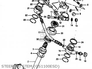 STEERING STEM (GS1100ESD) - GS1100E 1983 (D) USA (E03)