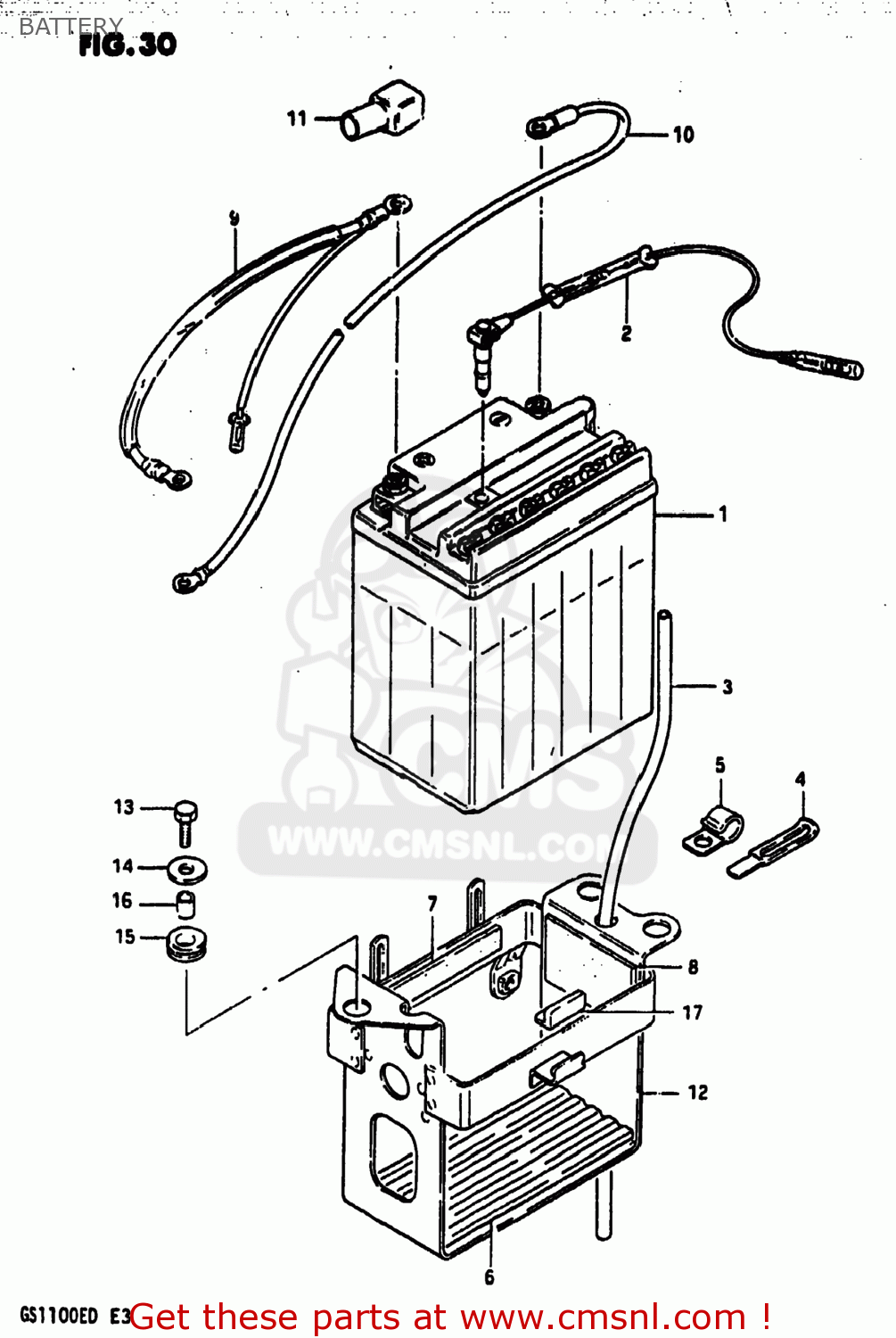 BATTERY GS1100ES 1982 (Z) USA (E03)