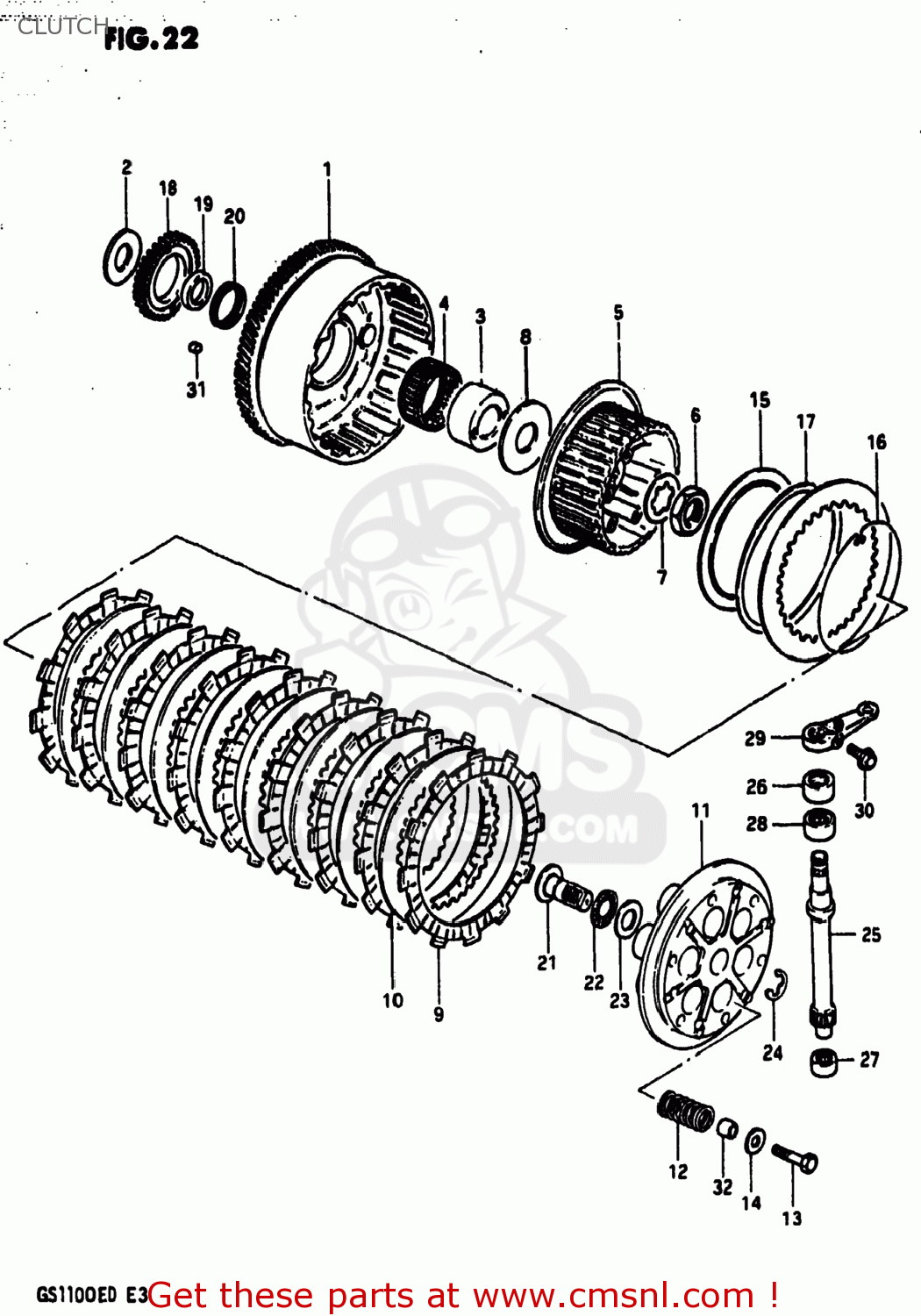 CLUTCH GS1100ES 1982 (Z) USA (E03)