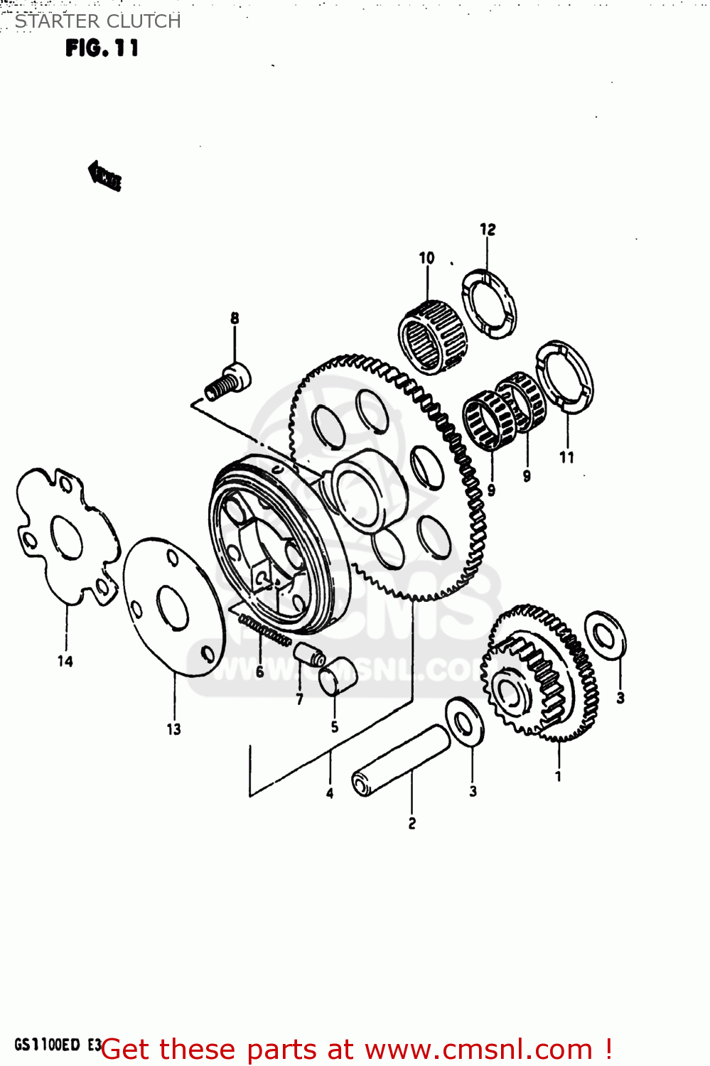 STARTER CLUTCH GS1100ES 1982 (Z) USA (E03)