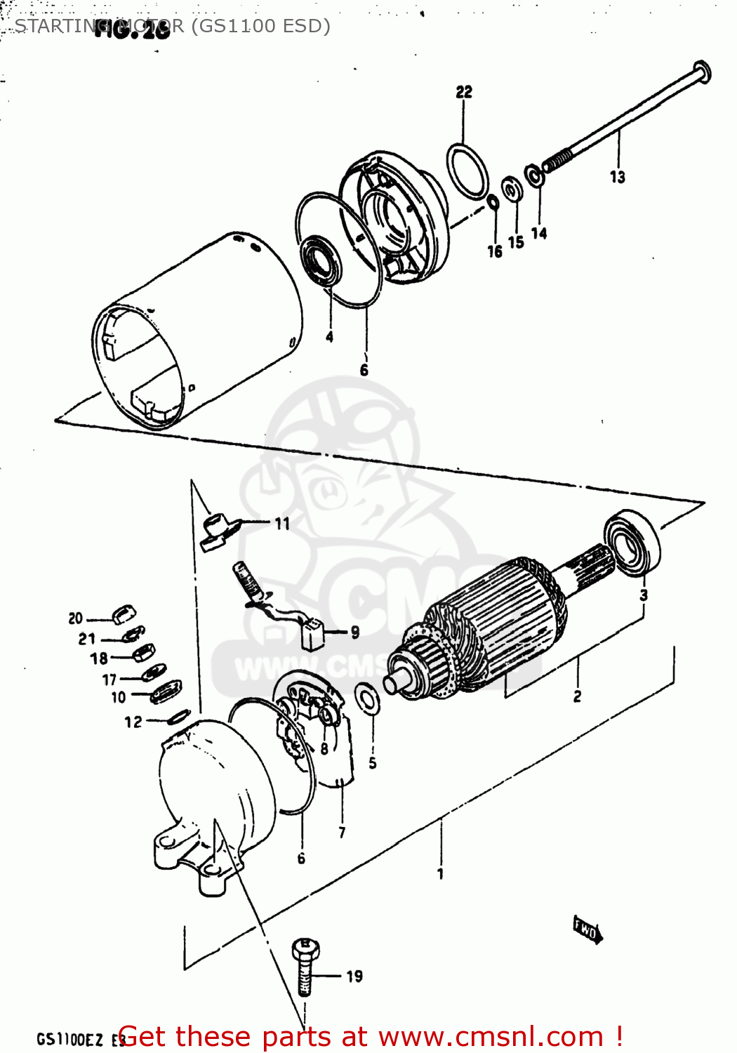 STARTING MOTOR (GS1100 ESD) GS1100ES 1982 (Z) USA (E03)