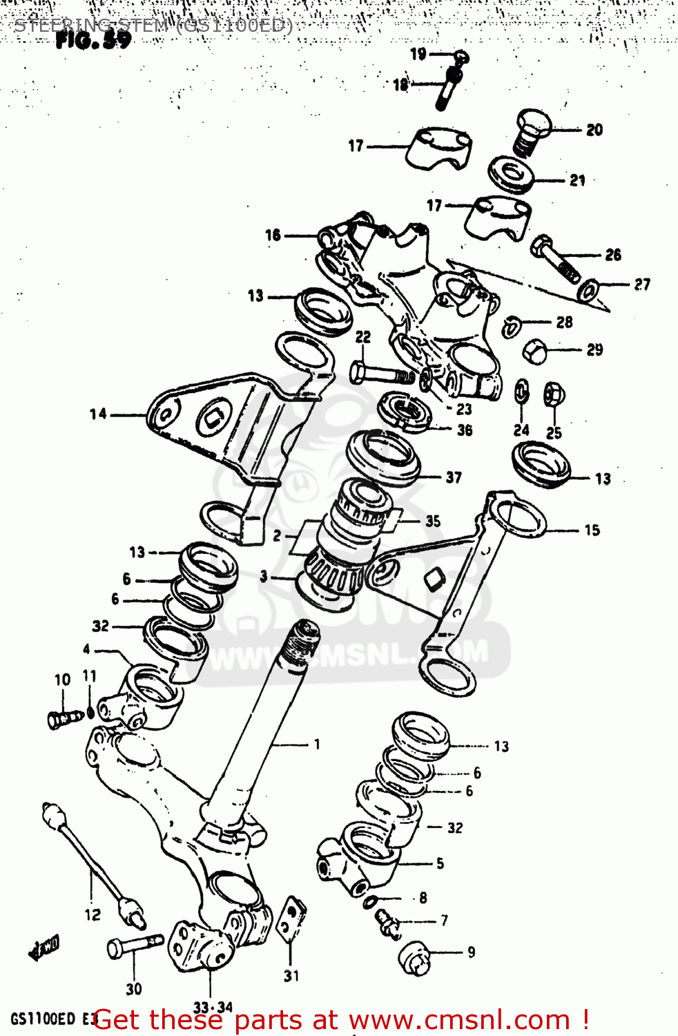 STEERING STEM (GS1100ED) GS1100ES 1982 (Z) USA (E03)