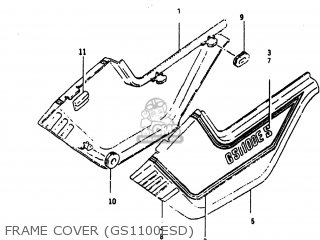 FRAME COVER (GS1100ESD) - GS1100ES 1982 (Z) USA (E03)