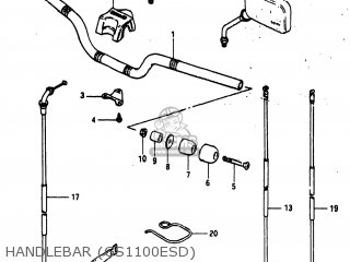 HANDLEBAR (GS1100ESD) - GS1100ES 1982 (Z) USA (E03)
