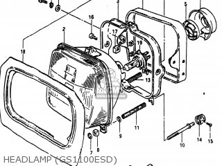 HEADLAMP (GS1100ESD) - GS1100ES 1982 (Z) USA (E03)
