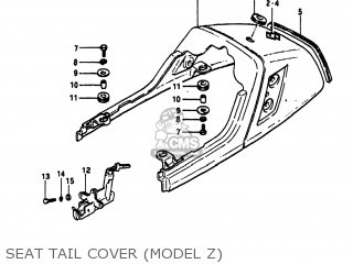 SEAT TAIL COVER (MODEL Z) - GS1100ES 1982 (Z) USA (E03)